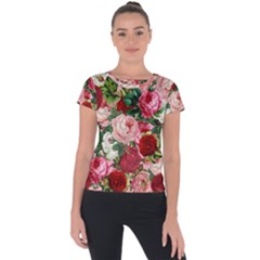 Rose Bushes Short Sleeve Sports Top 