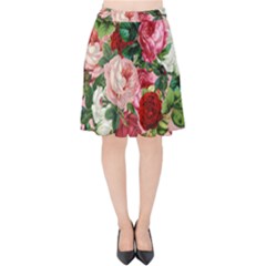 Rose Bushes Velvet High Waist Skirt by snowwhitegirl