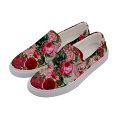 Rose Bushes Women s Canvas Slip Ons