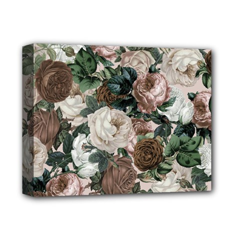 Rose Bushes Brown Deluxe Canvas 14  X 11  by snowwhitegirl