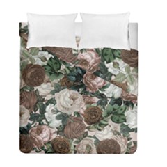 Rose Bushes Brown Duvet Cover Double Side (full/ Double Size) by snowwhitegirl