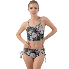 Rose Bushes Brown Mini Tank Bikini Set