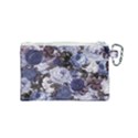 Rose Bushes Blue Canvas Cosmetic Bag (Small) View2