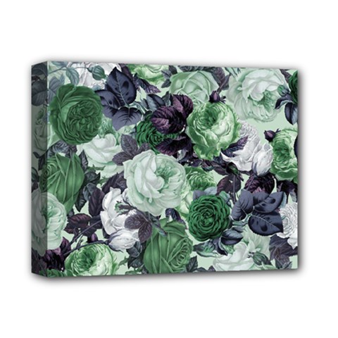 Rose Bushes Green Deluxe Canvas 14  X 11  by snowwhitegirl