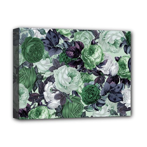 Rose Bushes Green Deluxe Canvas 16  X 12   by snowwhitegirl