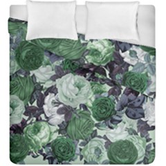 Rose Bushes Green Duvet Cover Double Side (king Size) by snowwhitegirl