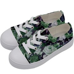 Rose Bushes Green Kids  Low Top Canvas Sneakers by snowwhitegirl