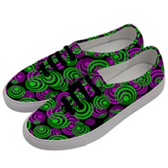 Neon Green And Pink Circles Men s Classic Low Top Sneakers by PodArtist