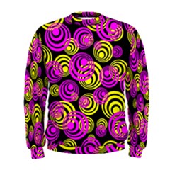 Neon Yellow And Hot Pink Circles Men s Sweatshirt by PodArtist