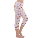 Baby Pink Valentines Cup Cakes Capri Yoga Leggings View3