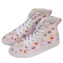 Baby Pink Valentines Cup Cakes Men s Hi-Top Skate Sneakers View2