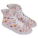 Baby Pink Valentines Cup Cakes Men s Hi-Top Skate Sneakers View3