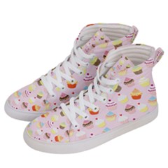 Baby Pink Valentines Cup Cakes Women s Hi-top Skate Sneakers by PodArtist