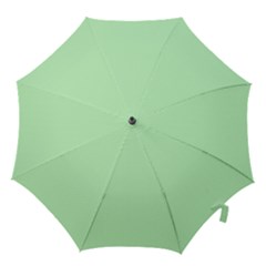    Classic Mint Green & White Herringbone Pattern Hook Handle Umbrellas (medium) by PodArtist