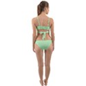    Classic Mint Green & White Herringbone Pattern Wrap Around Bikini Set View2