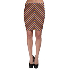 Gay Pride Flag Rainbow Chevron Stripe Bodycon Skirt by PodArtist