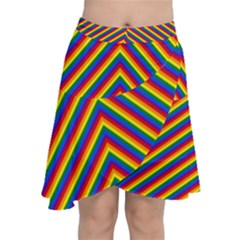 Gay Pride Flag Rainbow Chevron Stripe Chiffon Wrap