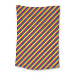 Gay Pride Flag Candy Cane Diagonal Stripe Small Tapestry by PodArtist