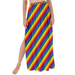 Gay Pride Flag Candy Cane Diagonal Stripe Maxi Chiffon Tie-up Sarong by PodArtist