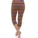 Horizontal Gay Pride Rainbow Flag Pin Stripes Capri Yoga Leggings View4