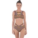 Horizontal Gay Pride Rainbow Flag Pin Stripes Bandaged Up Bikini Set  View1