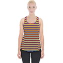 Horizontal Gay Pride Rainbow Flag Pin Stripes Piece Up Tank Top View1