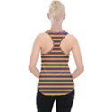 Horizontal Gay Pride Rainbow Flag Pin Stripes Piece Up Tank Top View2