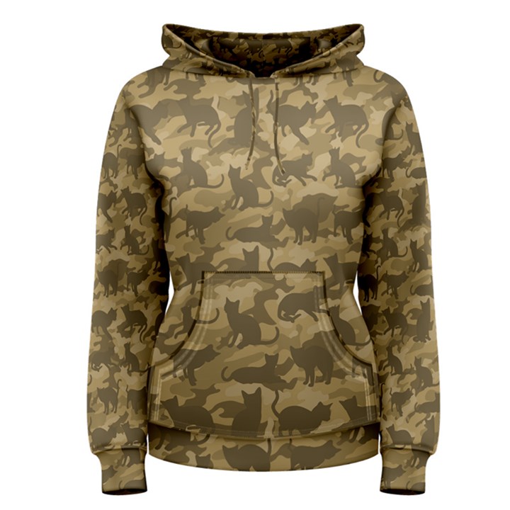 Operation Desert Cat Camouflage Catmouflage Women s Pullover Hoodie