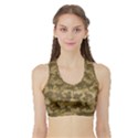 Operation Desert Cat Camouflage Catmouflage Sports Bra with Border View1