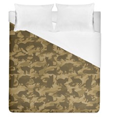 Operation Desert Cat Camouflage Catmouflage Duvet Cover (queen Size) by PodArtist