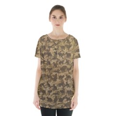 Operation Desert Cat Camouflage Catmouflage Skirt Hem Sports Top by PodArtist