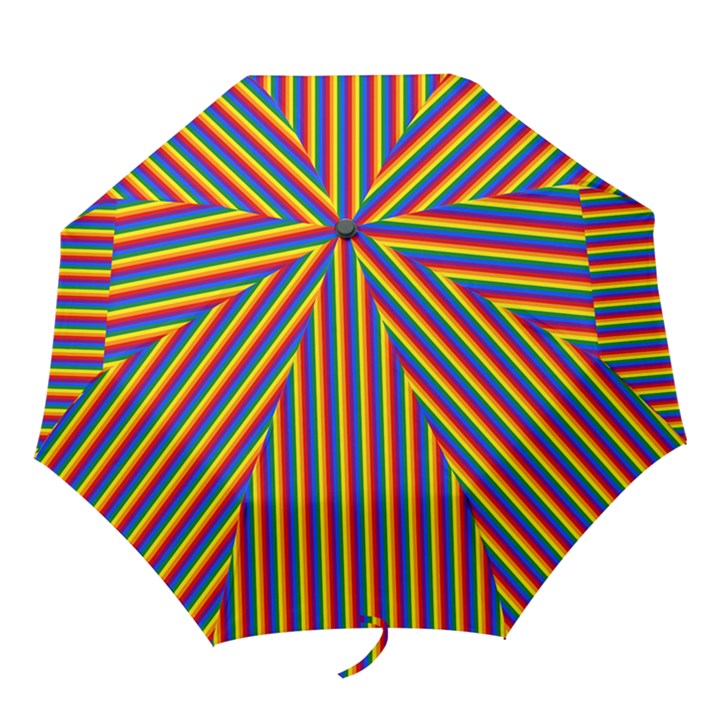 Vertical Gay Pride Rainbow Flag Pin Stripes Folding Umbrellas