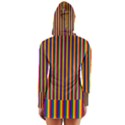 Vertical Gay Pride Rainbow Flag Pin Stripes Long Sleeve Hooded T-shirt View2