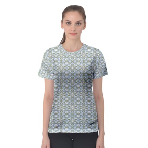 Vintage Ornate Pattern Women s Sport Mesh Tee by dflcprints