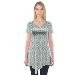 Vintage Ornate Pattern Short Sleeve Tunic  by dflcprints