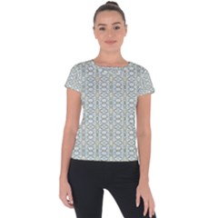 Vintage Ornate Pattern Short Sleeve Sports Top  by dflcprints