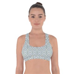 Vintage Ornate Pattern Cross Back Sports Bra by dflcprints