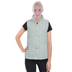 Vintage Ornate Pattern Women s Button Up Puffer Vest by dflcprints