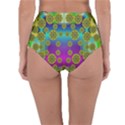 Celtic Mosaic With Wonderful Flowers Reversible High-Waist Bikini Bottoms View2