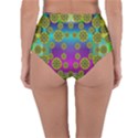 Celtic Mosaic With Wonderful Flowers Reversible High-Waist Bikini Bottoms View4