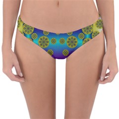 Celtic Mosaic With Wonderful Flowers Reversible Hipster Bikini Bottoms by pepitasart