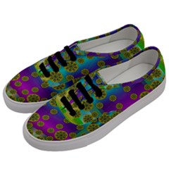 Celtic Mosaic With Wonderful Flowers Men s Classic Low Top Sneakers by pepitasart