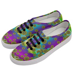 Celtic Mosaic With Wonderful Flowers Women s Classic Low Top Sneakers by pepitasart