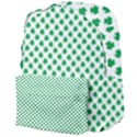 Green Shamrock Clover on White St. Patrick s Day Giant Full Print Backpack View4