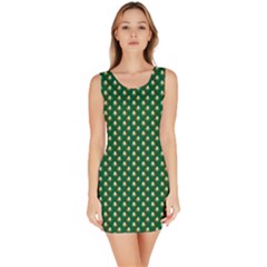 Irish Flag Green White Orange On Green St  Patrick s Day Ireland Bodycon Dress by PodArtist