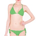 White Heart-Shaped Clover on Green St. Patrick s Day Bikini Set View1