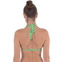 White Heart-Shaped Clover on Green St. Patrick s Day Halter Neck Bikini Top View2