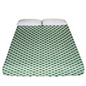 Shamrock 2-Tone Green on White St.Patrick’s Day Clover Fitted Sheet (King Size) View1