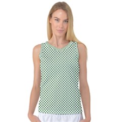 Shamrock 2-tone Green On White St Patrick’s Day Clover Women s Basketball Tank Top by PodArtist