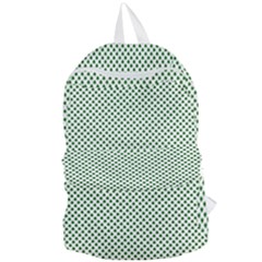 Shamrock 2-tone Green On White St Patrick’s Day Clover Foldable Lightweight Backpack by PodArtist